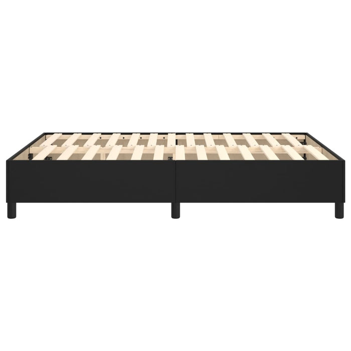 Boxspringbett Schwarz 140x200 cm Kunstleder