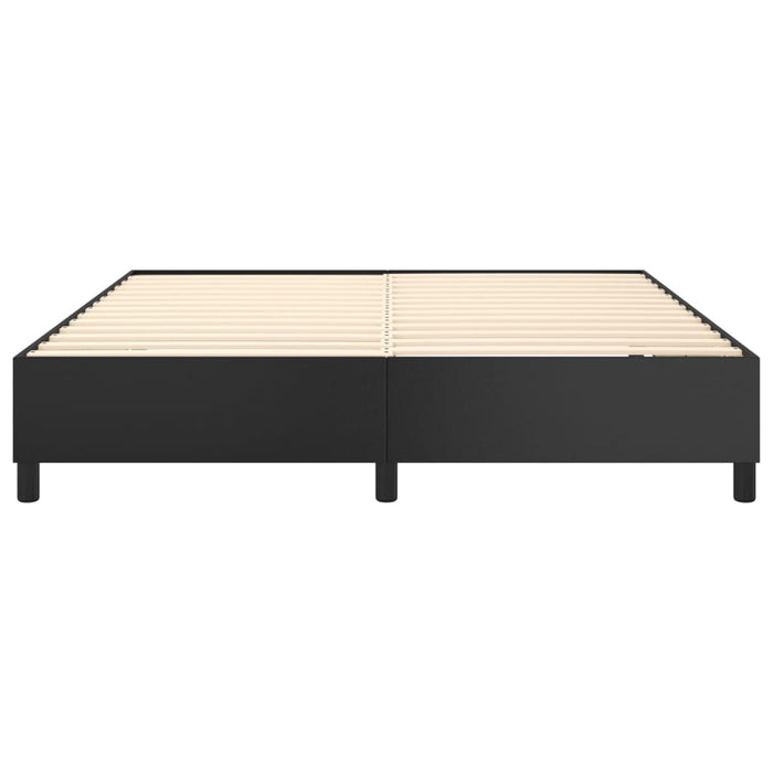 Boxspringbett Schwarz 160x200 cm Kunstleder