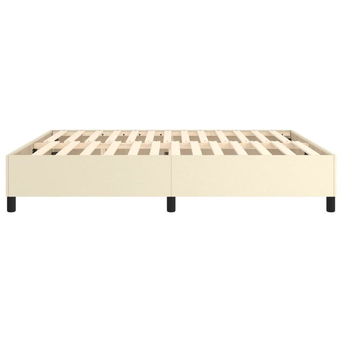 Boxspringbett Creme 160x200 cm Kunstleder