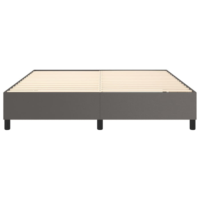 Boxspringbett Grau 160x200 cm Kunstleder