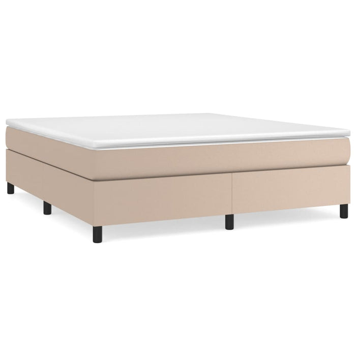 Boxspringbett Cappuccino-Braun 160x200 cm Kunstleder