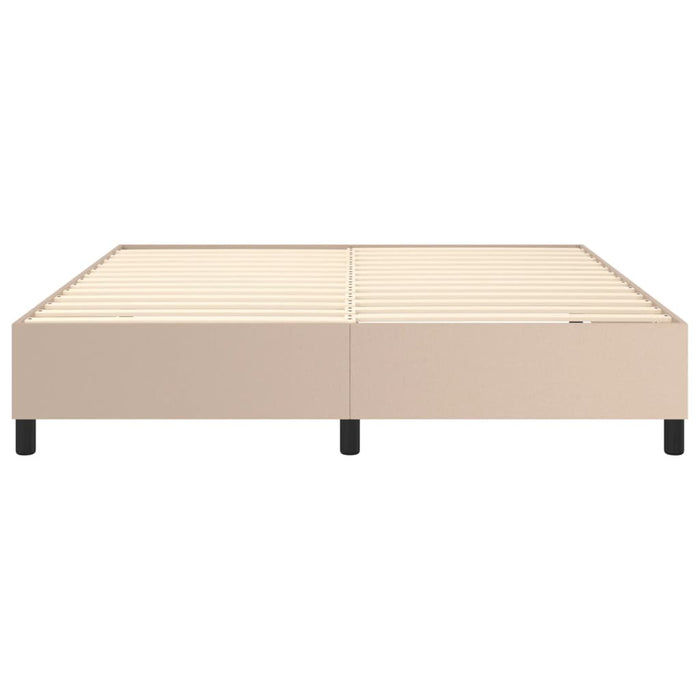 Boxspringbett Cappuccino-Braun 160x200 cm Kunstleder
