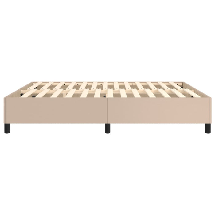 Boxspringbett Cappuccino-Braun 160x200 cm Kunstleder