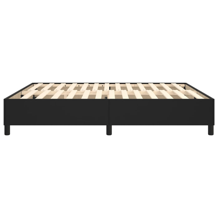 Boxspringbett Schwarz 180x200 cm Kunstleder