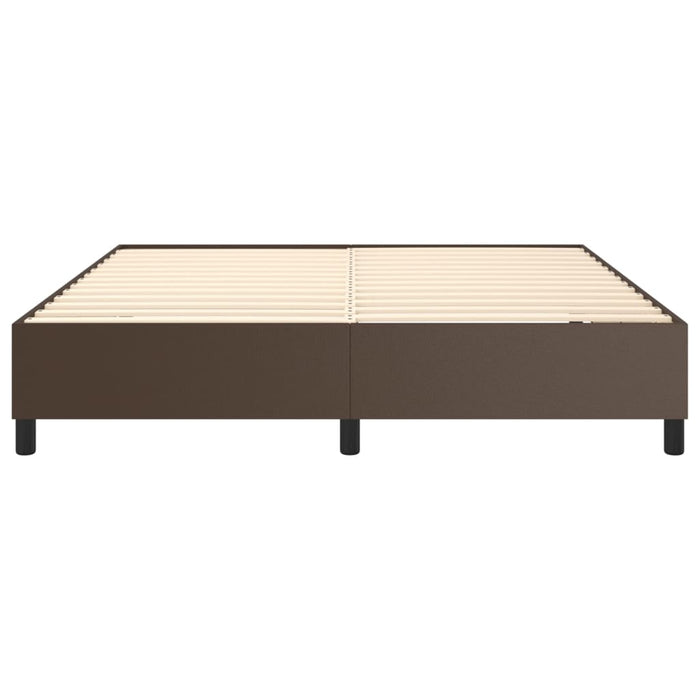 Boxspringbett Braun 180x200 cm Kunstleder