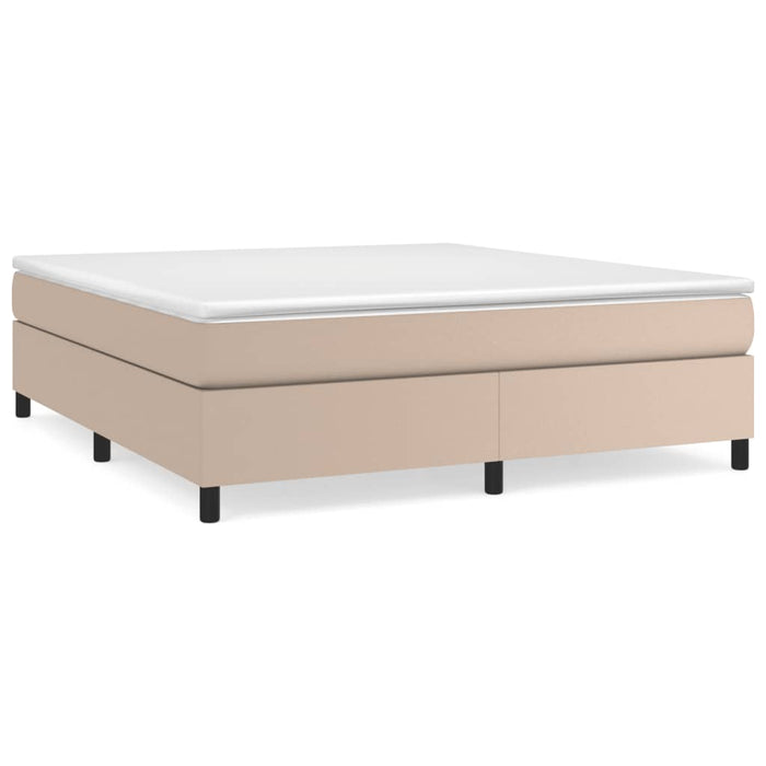 Boxspringbett Cappuccino-Braun 180x200 cm Kunstleder