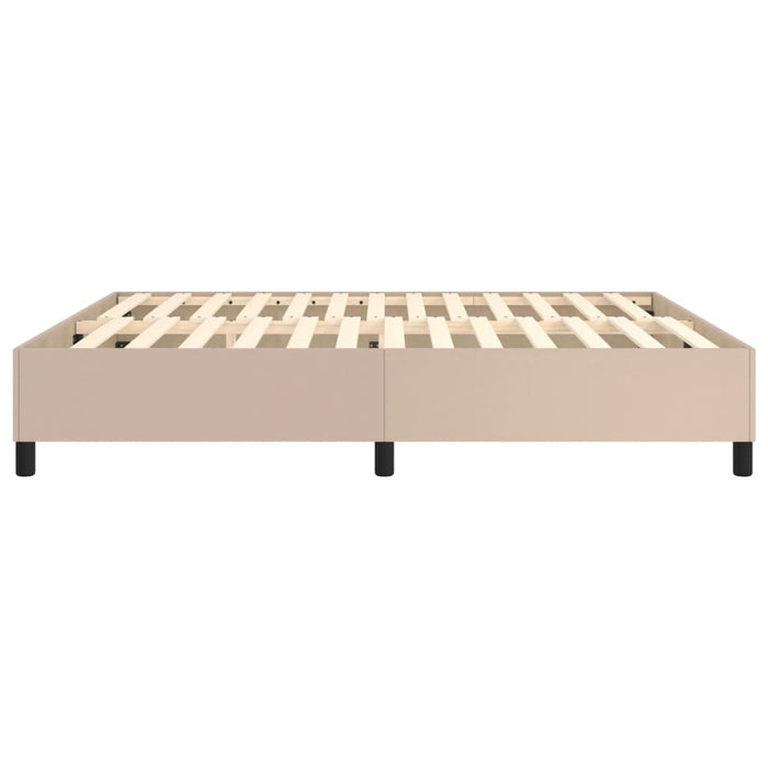 Boxspringbett Cappuccino-Braun 180x200 cm Kunstleder