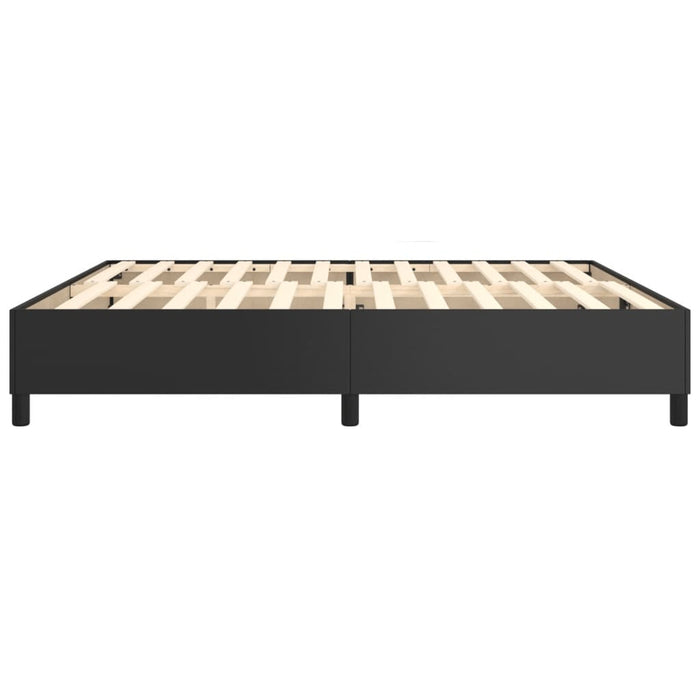 Boxspringbett Schwarz 200x200 cm Kunstleder