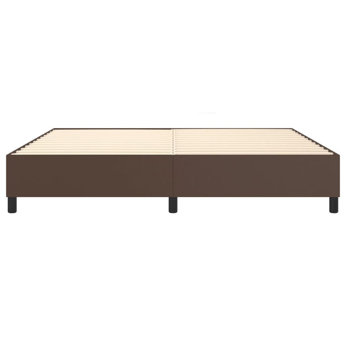Boxspringbett Braun 200x200 cm Kunstleder