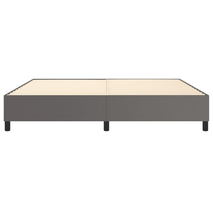 Boxspringbett Grau 200x200 cm Kunstleder