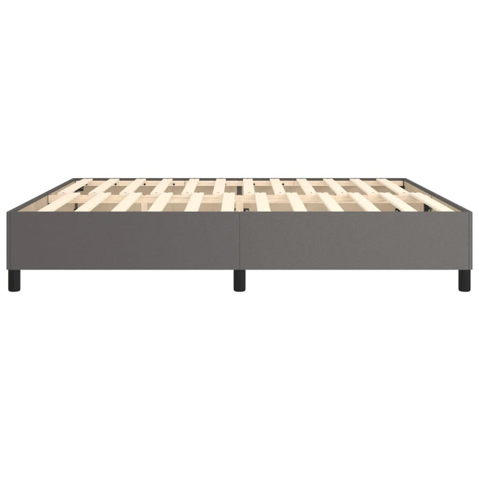 Boxspringbett Grau 200x200 cm Kunstleder