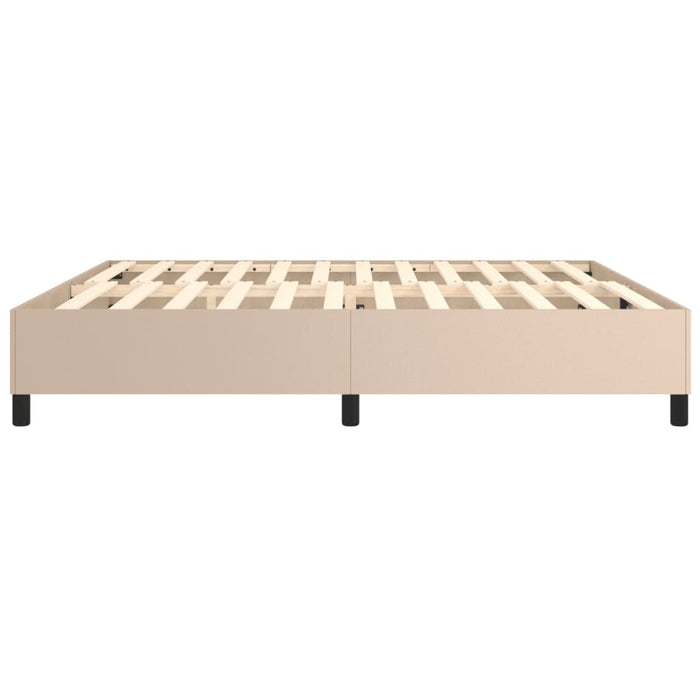 Boxspringbett Cappuccino-Braun 200x200 cm Kunstleder