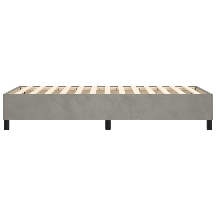 Boxspringbett Hellgrau 80x200 cm Samt