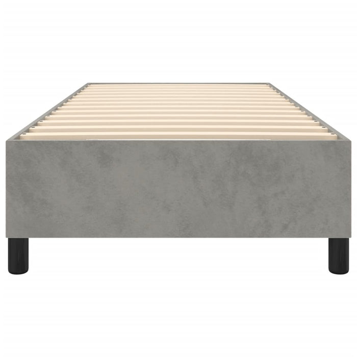 Boxspringbett Hellgrau 90x190 cm Samt