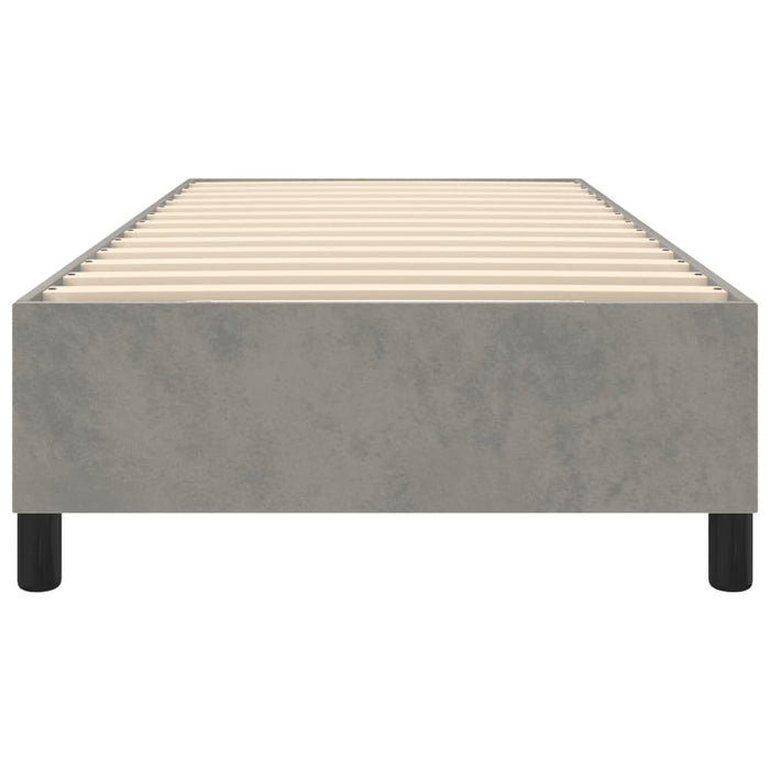 Boxspringbett Hellgrau 100x200 cm Samt