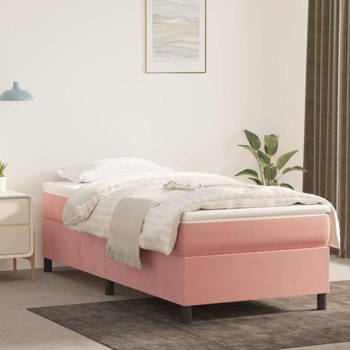 Boxspringbett Rosa 100x200 cm Samt