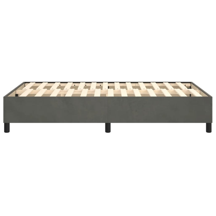 Boxspringbett Dunkelgrau 120x200 cm Samt