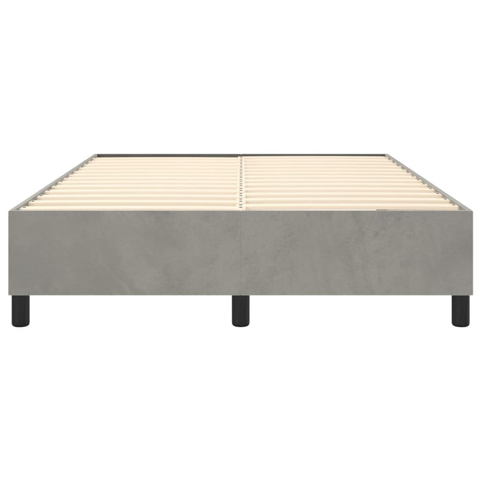 Boxspringbett Hellgrau 140x190 cm Samt