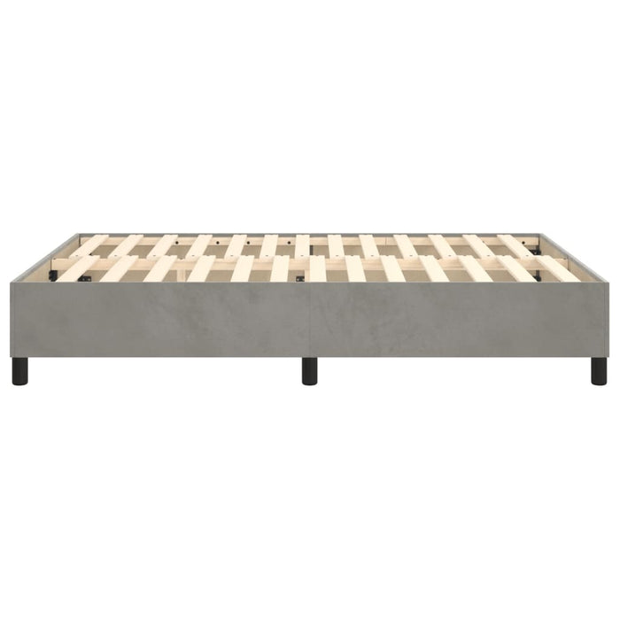 Boxspringbett Hellgrau 140x190 cm Samt