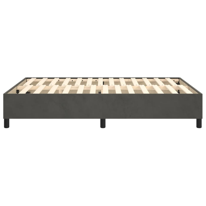 Boxspringbett Dunkelgrau 140x190 cm Samt