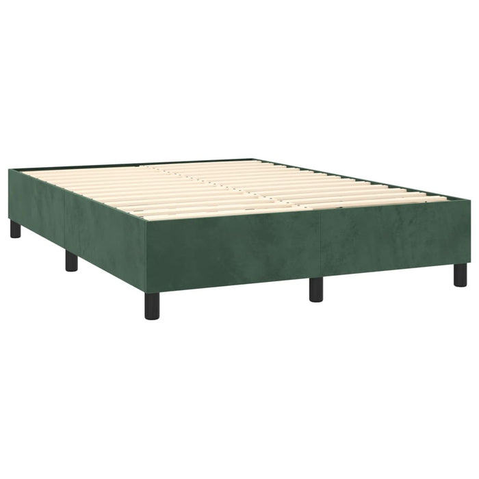 Boxspringbett Dunkelgrün 140x190 cm Samt