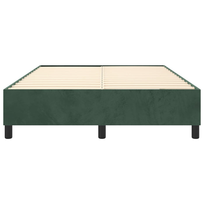 Boxspringbett Dunkelgrün 140x190 cm Samt
