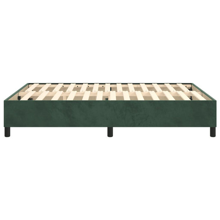 Boxspringbett Dunkelgrün 140x190 cm Samt