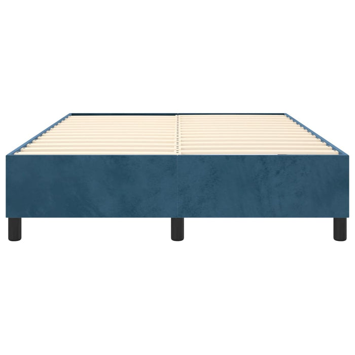 Boxspringbett Dunkelblau 140x190 cm Samt