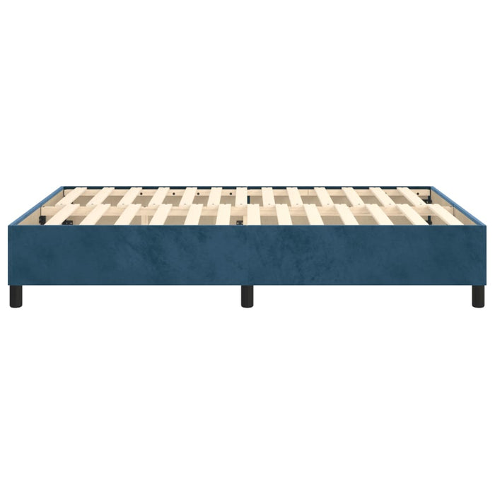Boxspringbett Dunkelblau 140x190 cm Samt