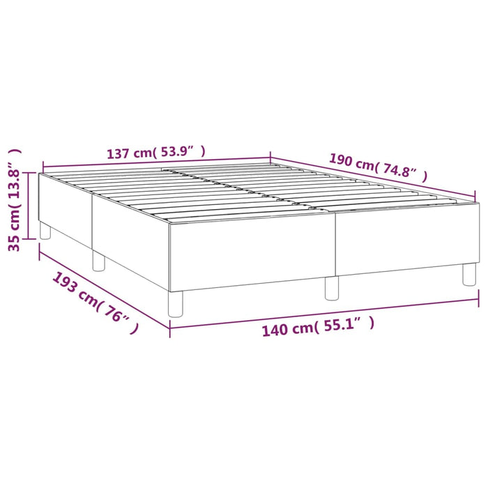 Boxspringbett Dunkelblau 140x190 cm Samt