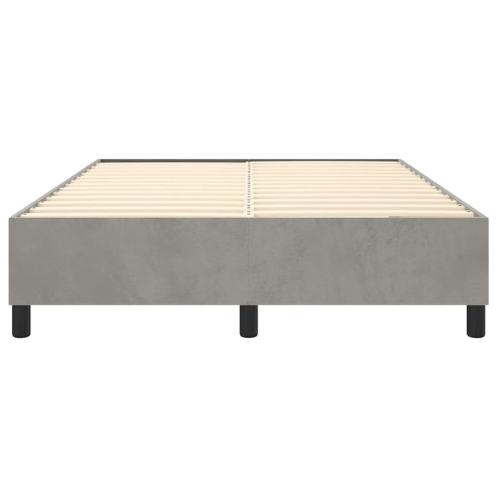 Boxspringbett Hellgrau 140x200 cm Samt