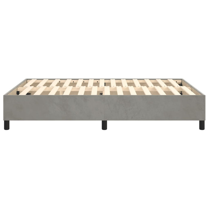 Boxspringbett Hellgrau 140x200 cm Samt