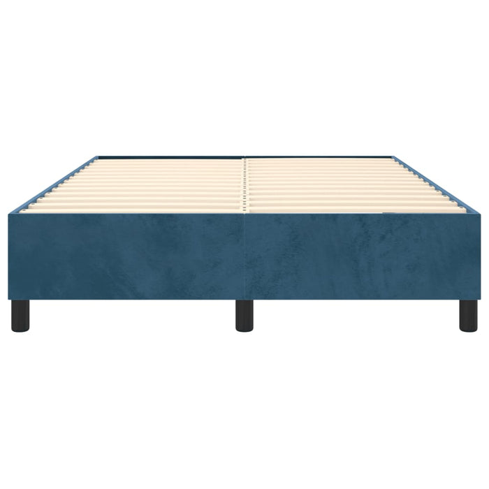 Boxspringbett Dunkelblau 140x200 cm Samt