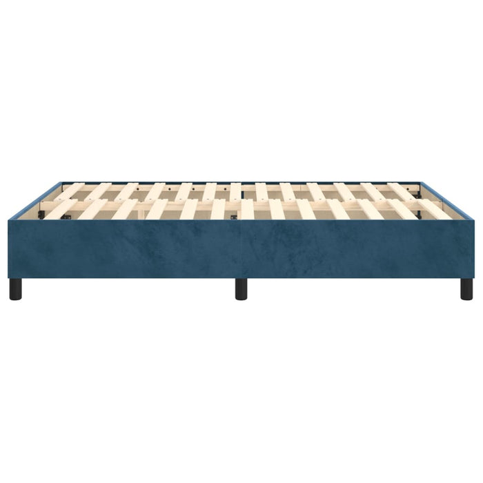 Boxspringbett Dunkelblau 140x200 cm Samt