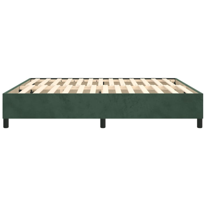 Boxspringbett Dunkelgrün 160x200 cm Samt