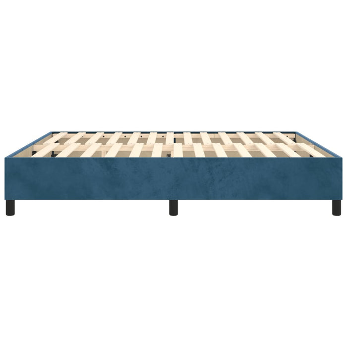 Boxspringbett Dunkelblau 160x200 cm Samt