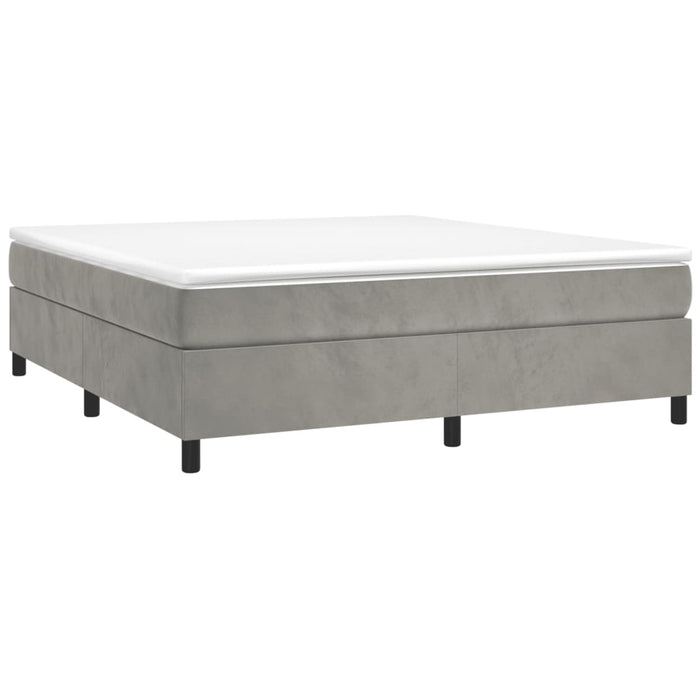 Boxspringbett Hellgrau 180x200 cm Samt