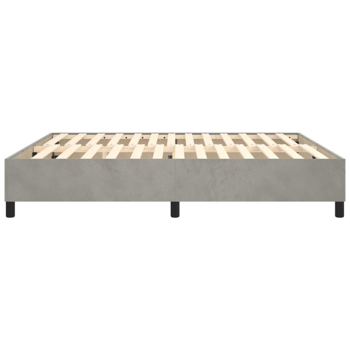 Boxspringbett Hellgrau 180x200 cm Samt