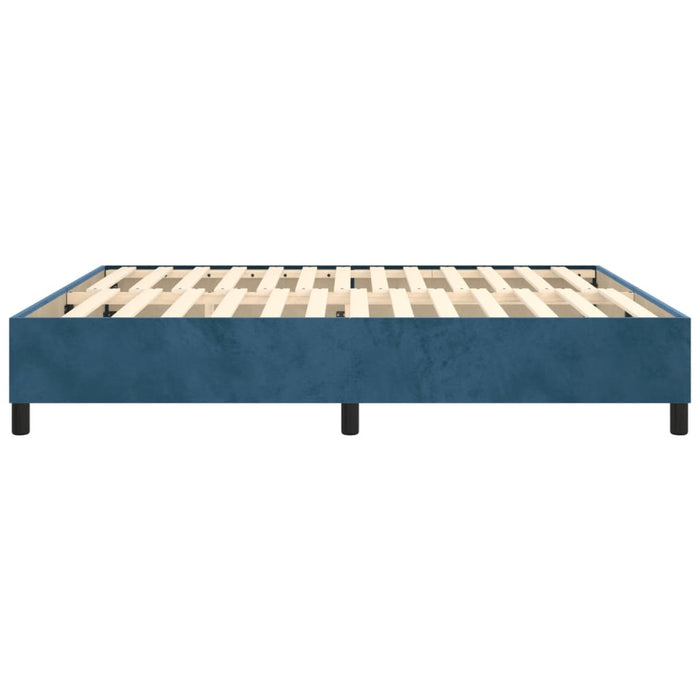 Boxspringbett Dunkelblau 180x200 cm Samt