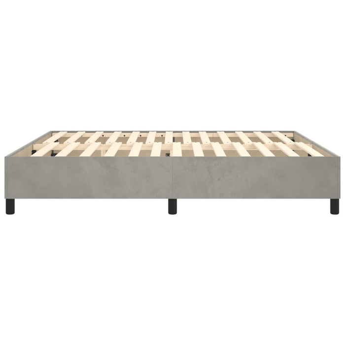 Boxspringbett Hellgrau 200x200 cm Samt