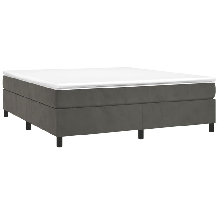 Boxspringbett Dunkelgrau 200x200 cm Samt