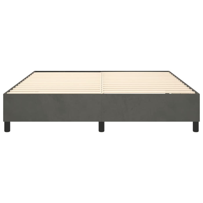 Boxspringbett Dunkelgrau 200x200 cm Samt
