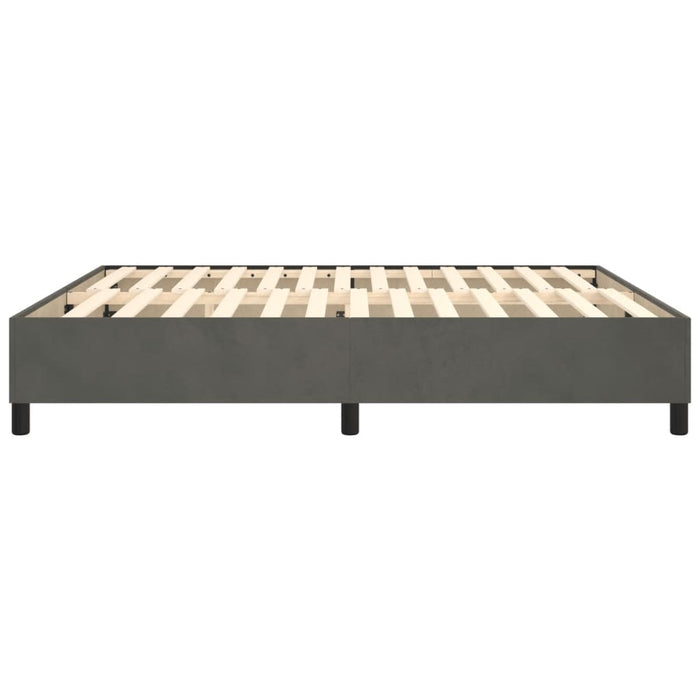 Boxspringbett Dunkelgrau 200x200 cm Samt