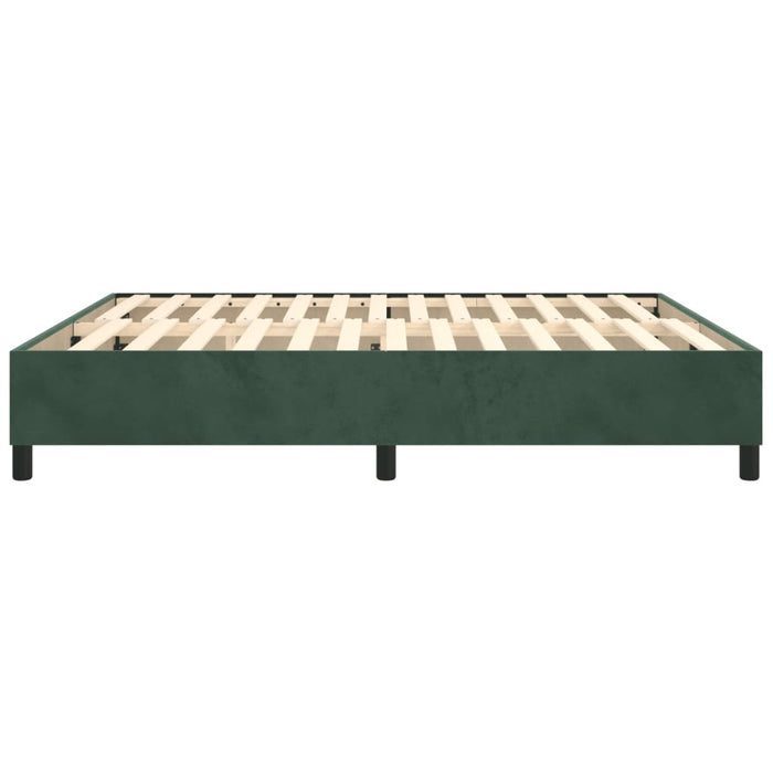 Boxspringbett Dunkelgrün 200x200 cm Samt