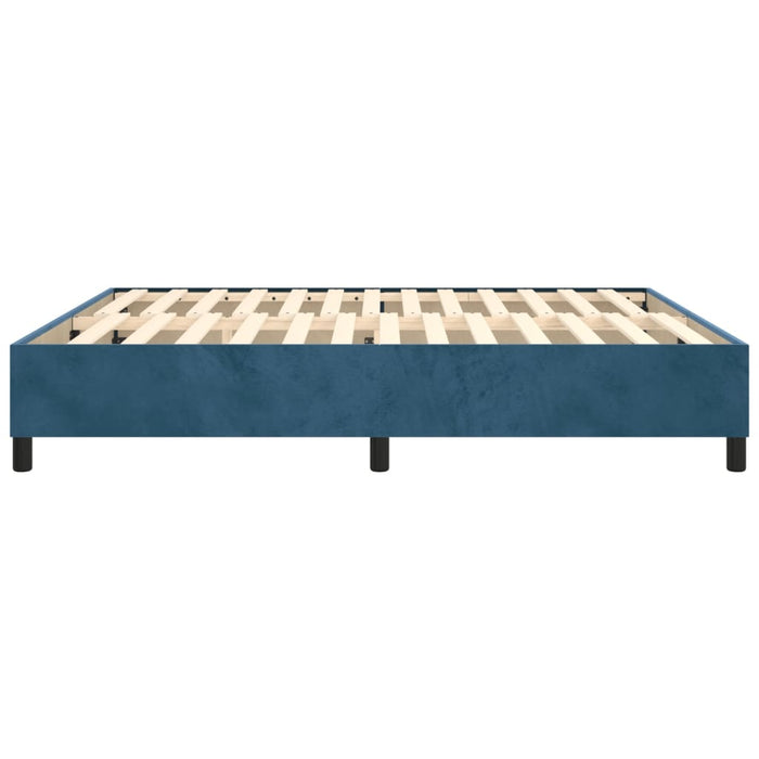Boxspringbett Dunkelblau 200x200 cm Samt