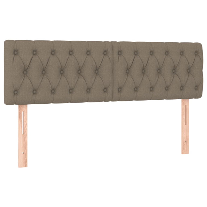 Boxspringbett mit Matratze & LED Taupe 140x190 cm Stoff