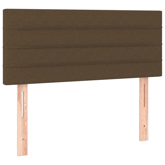 Boxspringbett mit Matratze Dunkelbraun 100x200 cm Stoff