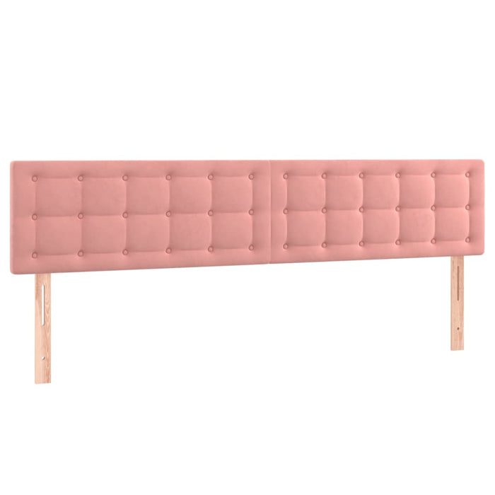 Boxspringbett mit Matratze Rosa 160x200 cm Samt