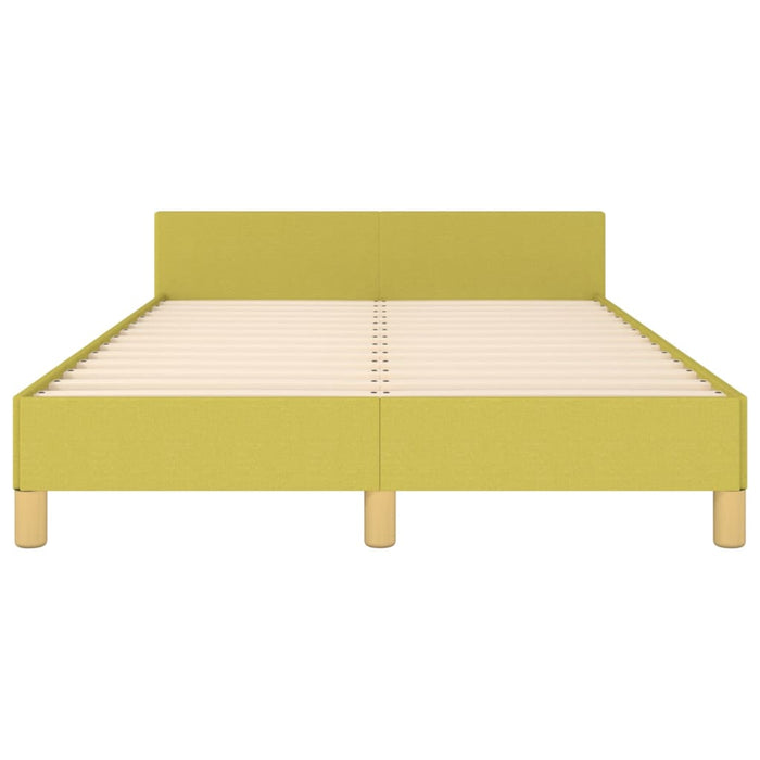 Bettgestell mit Kopfteil Grün 120x200 cm Stoff