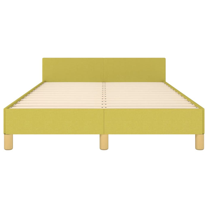 Bettgestell mit Kopfteil Grün 120x200 cm Stoff